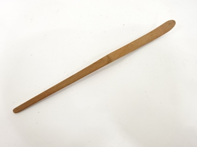  木地　茶杓(銘：夢殿)